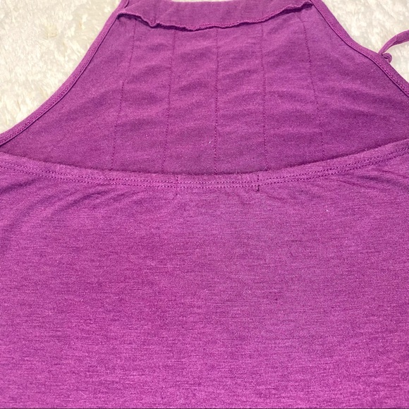 Rampage Women’s S Small Dark Purple Violet Ruffle Halter Tie Top Shirt Blouse - Picture 5 of 9